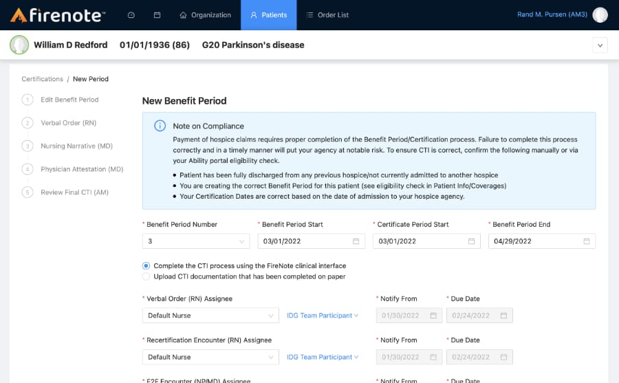 easily manage CTI and Beneit Periods